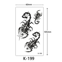 HKM-770515 Waterproof English Letter and Floral Butterfly Sketch Tattoo Stickers (K-161 to K-200)
