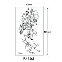 HKM-770515 Waterproof English Letter and Floral Butterfly Sketch Tattoo Stickers (K-161 to K-200)