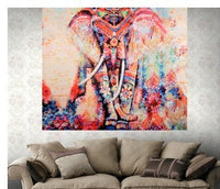 HKM-770579 Geometric Indian Mandala Tapestry - Ethnic Wall Hanging, 148x200cm, Polyester Fiber