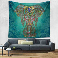 HKM-770579 Geometric Indian Mandala Tapestry - Ethnic Wall Hanging, 148x200cm, Polyester Fiber
