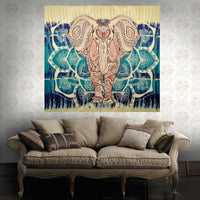 HKM-770579 Geometric Indian Mandala Tapestry - Ethnic Wall Hanging, 148x200cm, Polyester Fiber