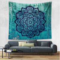 HKM-770579 Geometric Indian Mandala Tapestry - Ethnic Wall Hanging, 148x200cm, Polyester Fiber
