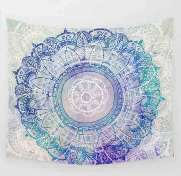 HKM-770579 Geometric Indian Mandala Tapestry - Ethnic Wall Hanging, 148x200cm, Polyester Fiber