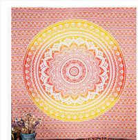 HKM-770579 Geometric Indian Mandala Tapestry - Ethnic Wall Hanging, 148x200cm, Polyester Fiber
