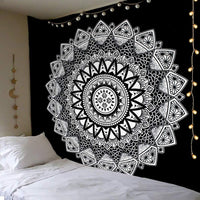HKM-770579 Geometric Indian Mandala Tapestry - Ethnic Wall Hanging, 148x200cm, Polyester Fiber