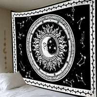 HKM-770579 Geometric Indian Mandala Tapestry - Ethnic Wall Hanging, 148x200cm, Polyester Fiber