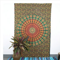 HKM-770579 Geometric Indian Mandala Tapestry - Ethnic Wall Hanging, 148x200cm, Polyester Fiber
