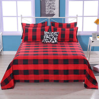 HKM-770579 Skin-Friendly Sanded Sheets for All Seasons - Universal Designs in Choi Yun Court, Tropical Rainforest, Banana Leaves, Colorful Feathers, Red Grid, and Love Hearts