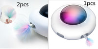 HKM-770771 UFO Electric Cat Teaser Toy with Vibration Activation - Interactive Fun for Cats