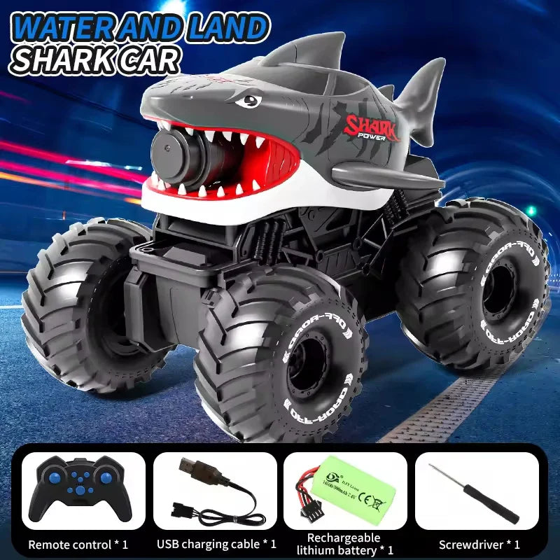 HKM-770835 Amphibious Remote Control Stunt Car with Water Jet Function for Indoor and Outdoor Play