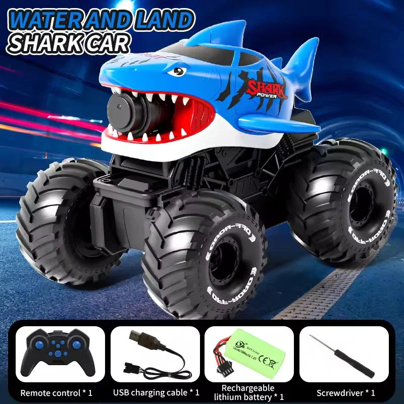 HKM-770835 Amphibious Remote Control Stunt Car with Water Jet Function for Indoor and Outdoor Play