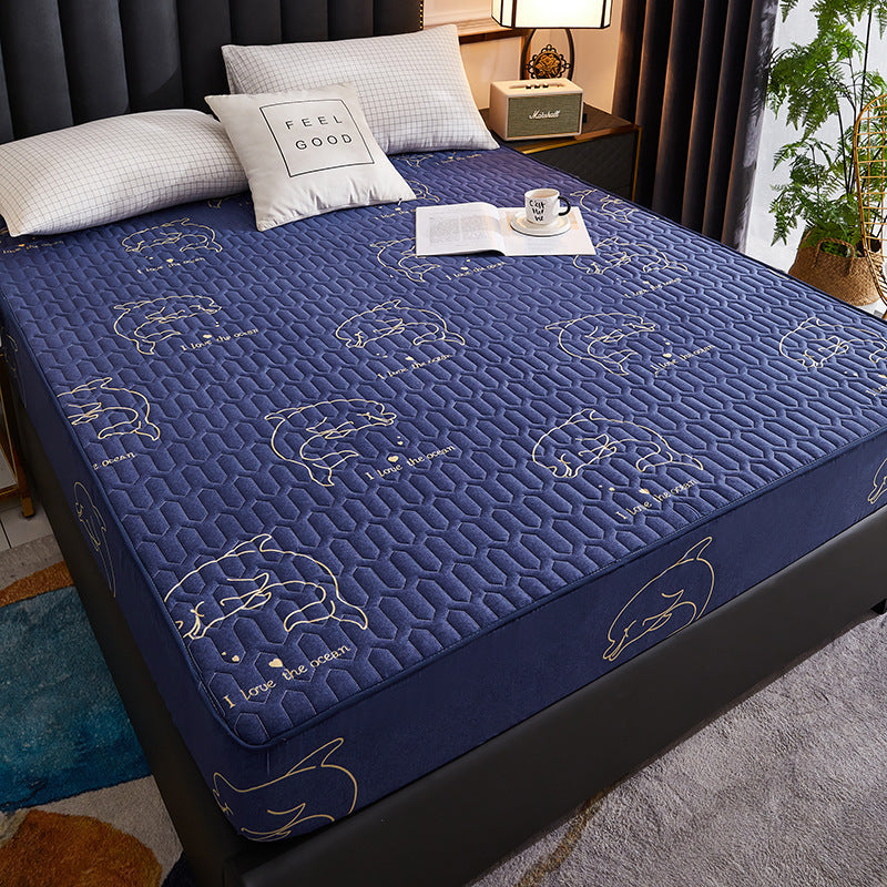HKM-770899 Polyester Cotton Mattress Cover with Reactive Printing - Available in Various Colors
