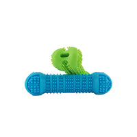 HKM-770899 Silicone Dog Toothbrush Toy in Sky Blue for Dental Care and Chewing Fun