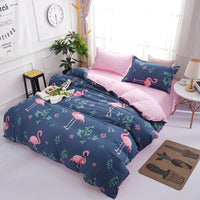 HKM-770899 Soft Cotton Bedding Set - 3 or 4 Pieces with Polyester Fiber