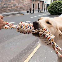 HKM-771027 Large Rope Knot Toy For Pet Teeth Grinding Cleaning Cat Dog Boredom Relief Toys Pet Interactive Training Supplies