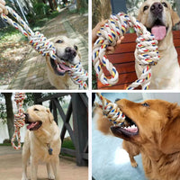 HKM-771027 Large Rope Knot Toy For Pet Teeth Grinding Cleaning Cat Dog Boredom Relief Toys Pet Interactive Training Supplies