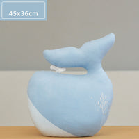 HKM-771475 Soft Plush Cushion Pillow for Sofa and Bedside - Available in Blue, Rice, Pink, and Grey