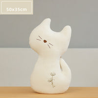 HKM-771475 Soft Plush Cushion Pillow for Sofa and Bedside - Available in Blue, Rice, Pink, and Grey