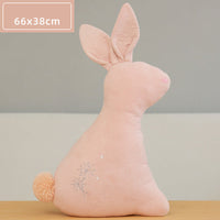 HKM-771475 Soft Plush Cushion Pillow for Sofa and Bedside - Available in Blue, Rice, Pink, and Grey