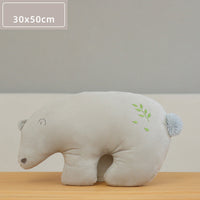 HKM-771475 Soft Plush Cushion Pillow for Sofa and Bedside - Available in Blue, Rice, Pink, and Grey