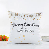 HKM-771795 Bronzing Design Christmas Pillowcase - Super Soft Fabric with Invisible Zipper