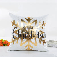 HKM-771795 Bronzing Design Christmas Pillowcase - Super Soft Fabric with Invisible Zipper
