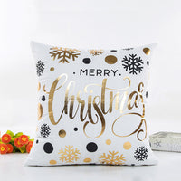 HKM-771795 Bronzing Design Christmas Pillowcase - Super Soft Fabric with Invisible Zipper