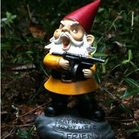 HKM-771859 12 Inch Modern Polyresin Evil Gnome Statue - Flippy Garden Decor