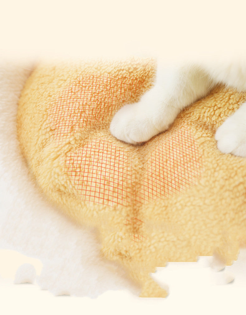 HKM-771923 Cozy Closed Cat Bed Mat with Removable Cushion for Warm Summer Comfort