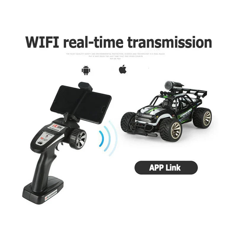HKM-771987 Multi-Color 1/16 Off-Road Remote Control Car with HD Camera for Kids and Adults