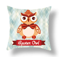 HKM-772115 Animal-Themed Short Plush Cushion Cover - Cartoon Design, 45x45cm