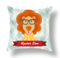 HKM-772115 Animal-Themed Short Plush Cushion Cover - Cartoon Design, 45x45cm