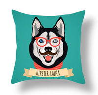HKM-772115 Animal-Themed Short Plush Cushion Cover - Cartoon Design, 45x45cm