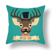 HKM-772115 Animal-Themed Short Plush Cushion Cover - Cartoon Design, 45x45cm