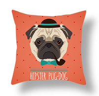 HKM-772115 Animal-Themed Short Plush Cushion Cover - Cartoon Design, 45x45cm