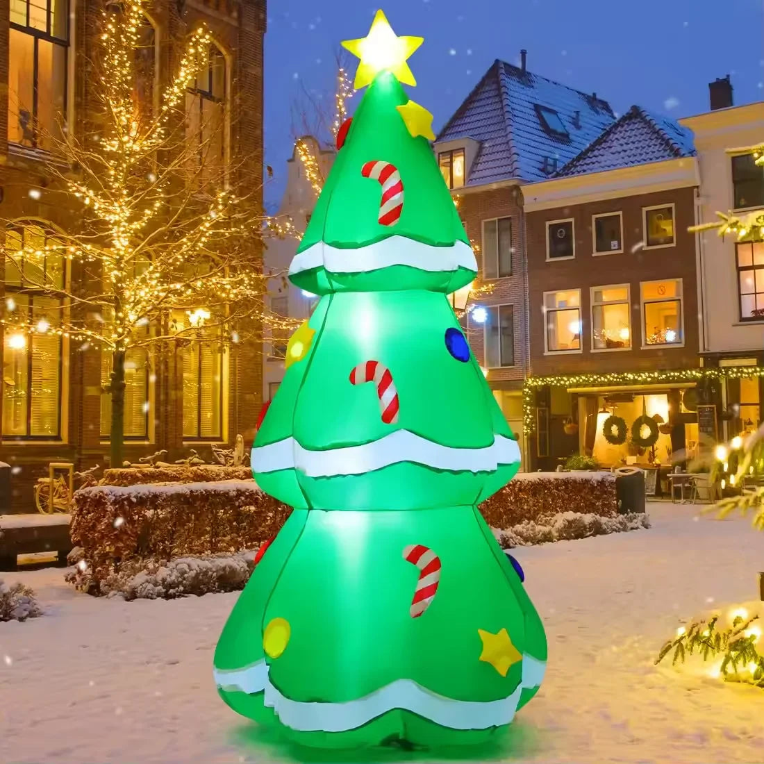KTX-772179 5 FT Inflatable Christmas Tree with LED Lights for Outdoor Decoration