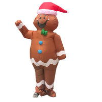 HKM-772179 Gingerbread Man Adult Costume for Christmas Eve Decoration