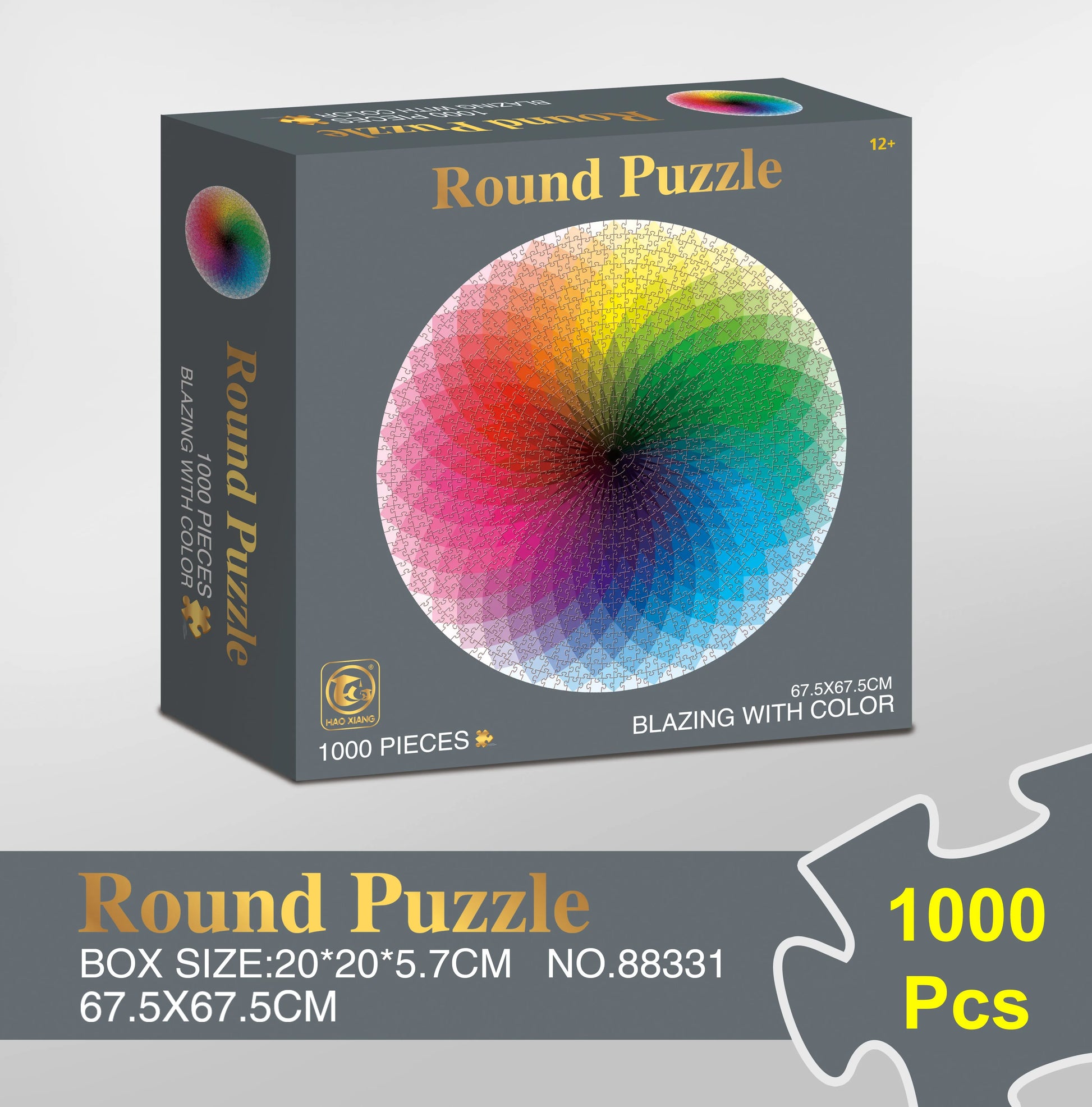 HKM-772307 1000-Piece Circular Paper Moon Jigsaw Puzzle - Challenging Educational Toy for Teens and Adults
