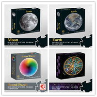 HKM-772307 1000-Piece Circular Paper Moon Jigsaw Puzzle - Challenging Educational Toy for Teens and Adults