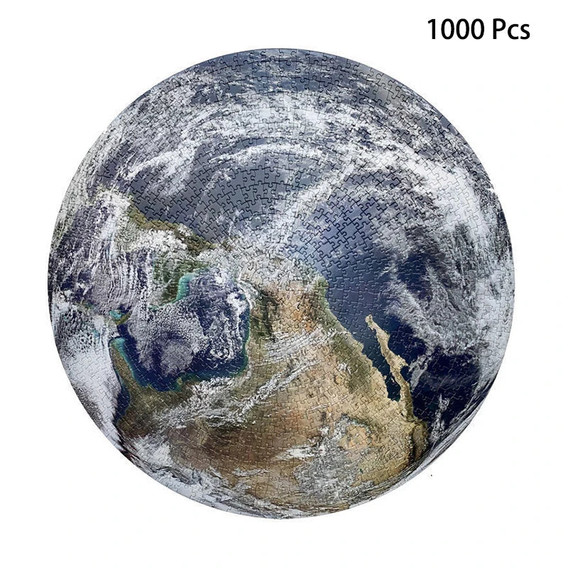 HKM-772307 1000-Piece Circular Paper Moon Jigsaw Puzzle - Challenging Educational Toy for Teens and Adults