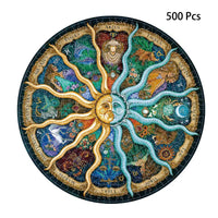 HKM-772307 1000-Piece Circular Paper Moon Jigsaw Puzzle - Challenging Educational Toy for Teens and Adults
