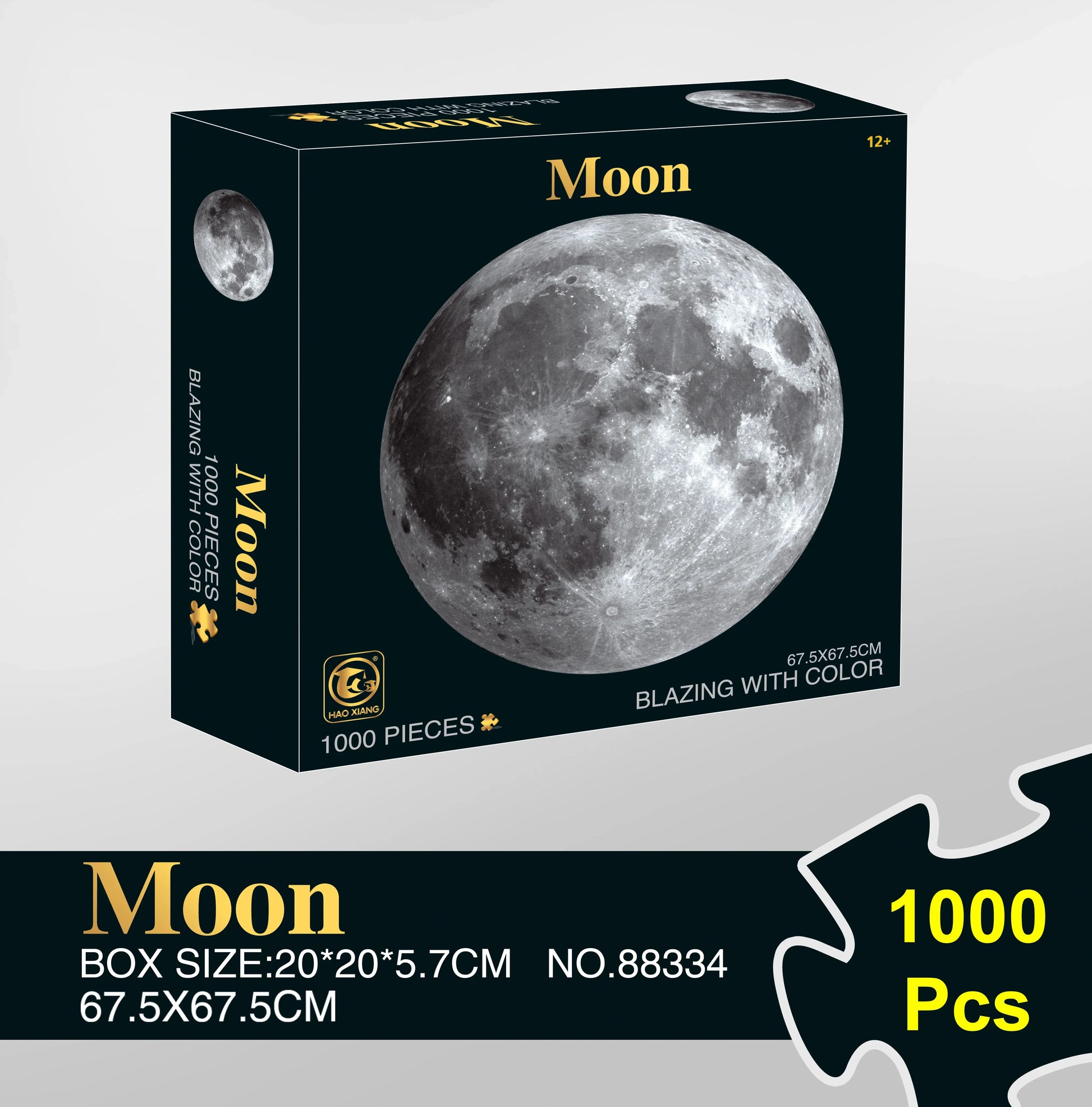 HKM-772307 1000-Piece Circular Paper Moon Jigsaw Puzzle - Challenging Educational Toy for Teens and Adults