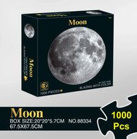 HKM-772307 1000-Piece Circular Paper Moon Jigsaw Puzzle - Challenging Educational Toy for Teens and Adults