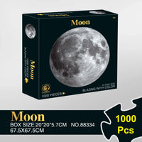HKM-772307 1000-Piece Circular Paper Moon Jigsaw Puzzle - Challenging Educational Toy for Teens and Adults