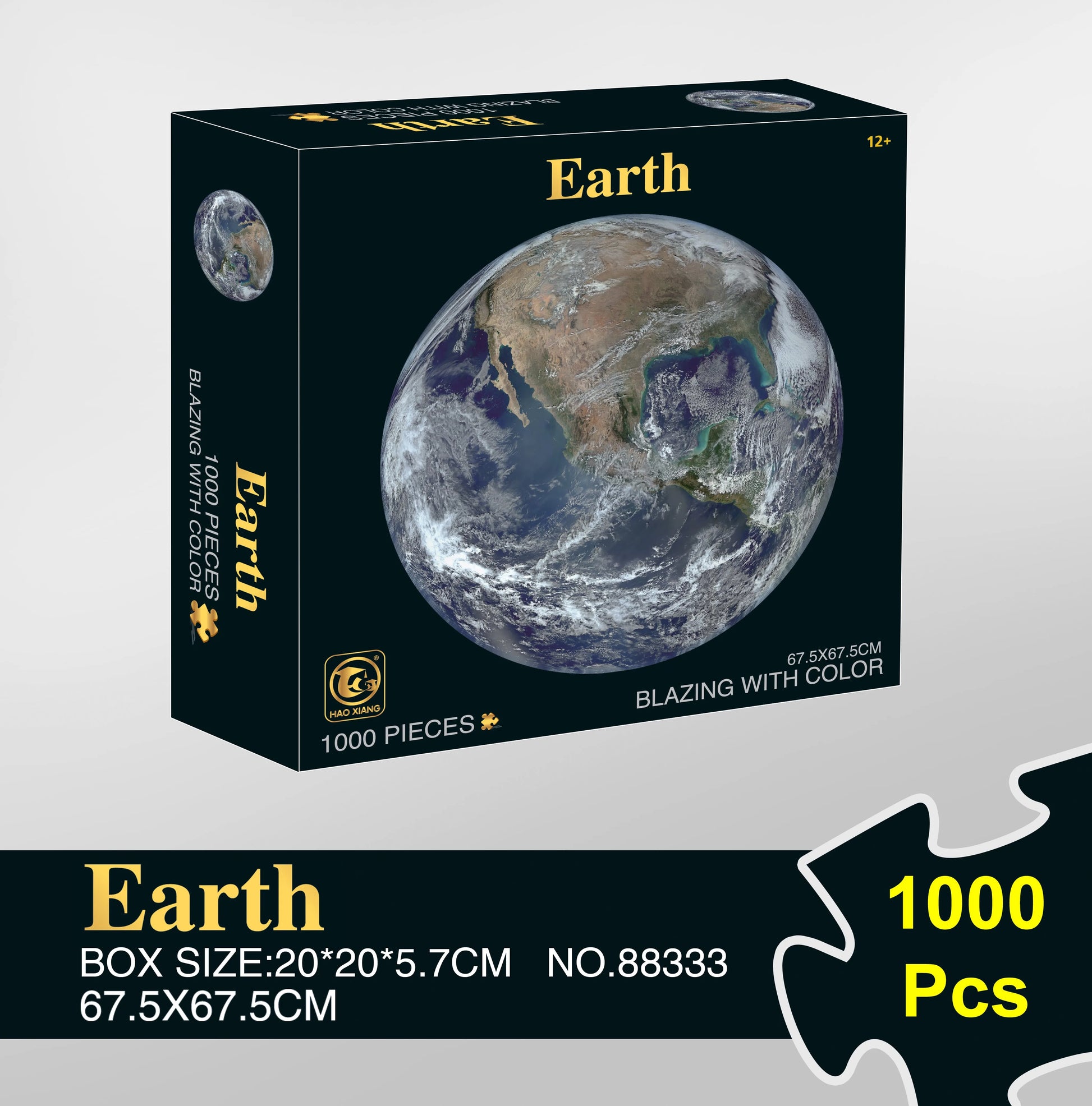 HKM-772307 1000-Piece Circular Paper Moon Jigsaw Puzzle - Challenging Educational Toy for Teens and Adults