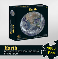 HKM-772307 1000-Piece Circular Paper Moon Jigsaw Puzzle - Challenging Educational Toy for Teens and Adults
