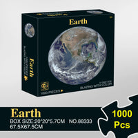 HKM-772307 1000-Piece Circular Paper Moon Jigsaw Puzzle - Challenging Educational Toy for Teens and Adults