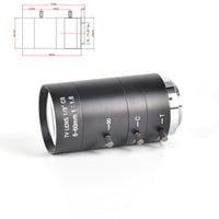 HKM-772307 Manual Aperture 6-60mm CS Mount Camera Lens with 1:1.6 Aperture and 0.3m Closest Object Distance
