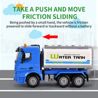 HKM-772371 3-Piece Friction Construction Truck Set - Plastic Truck Toys for Kids