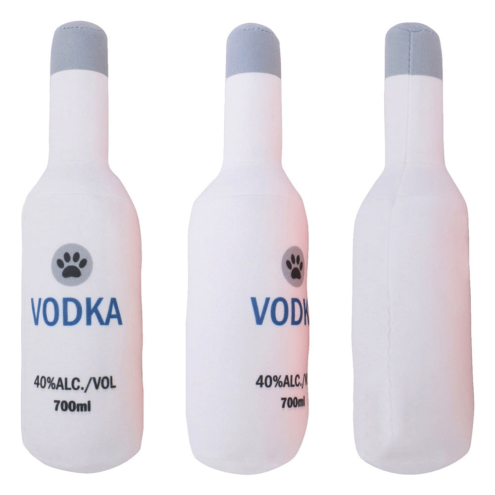 HKM-772371 Crystal Soft Nylon Pet Toy in White Vodka, Orange Agave & Coffee Whisky Colors
